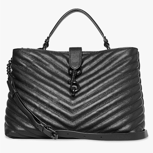 Rebecca minkoff EDIE large top handle satchel black - Picture 1 of 5